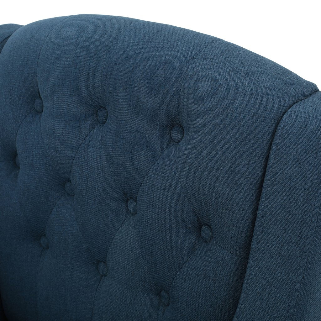 Newberg Tufted Armchair Dark Blue