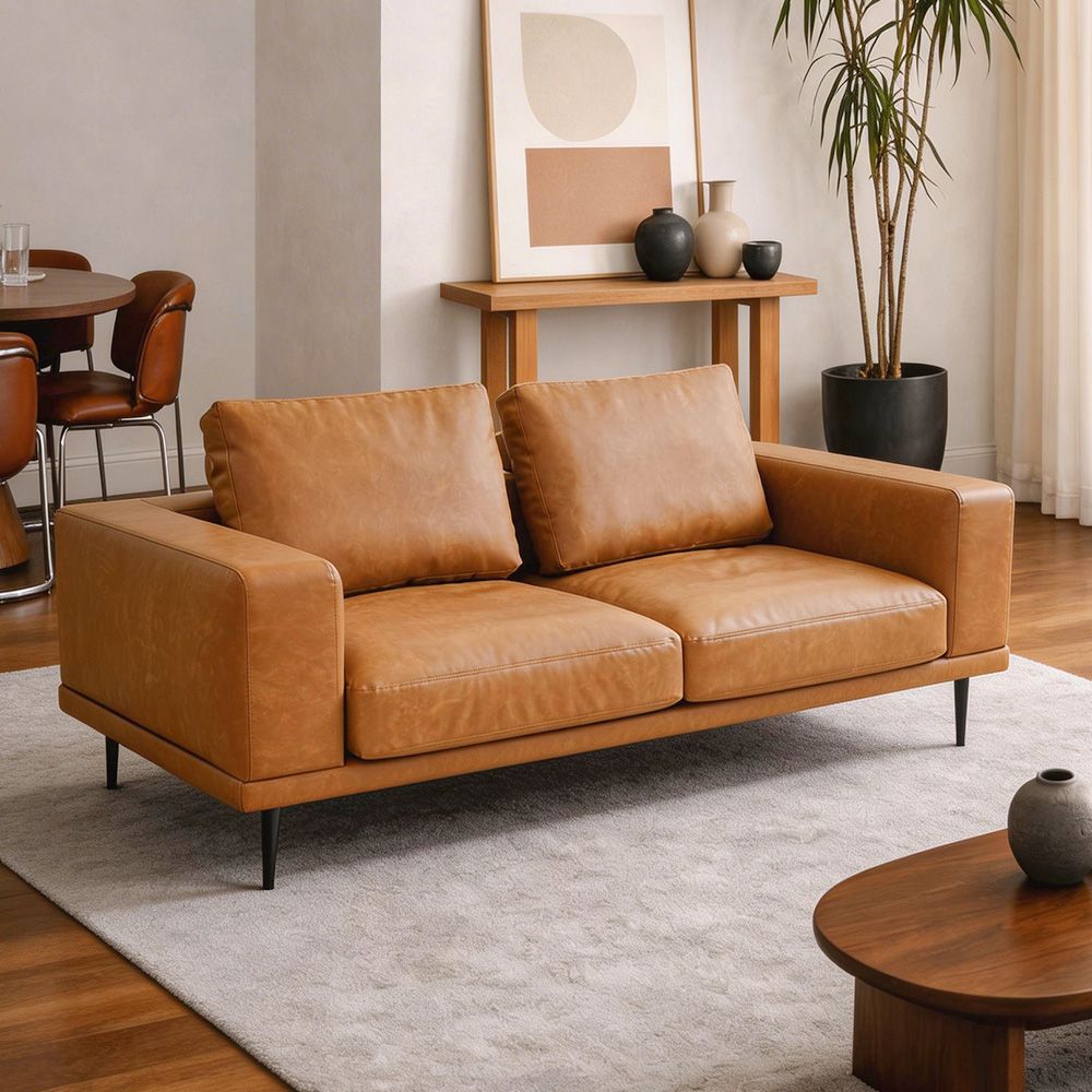 Vivienne Faux Leather 3 Seater Sofa