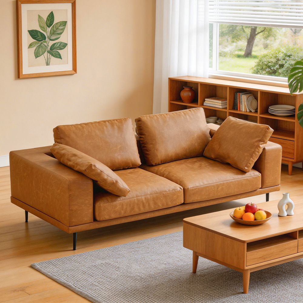 Vivienne Faux Leather 3 Seater Sofa