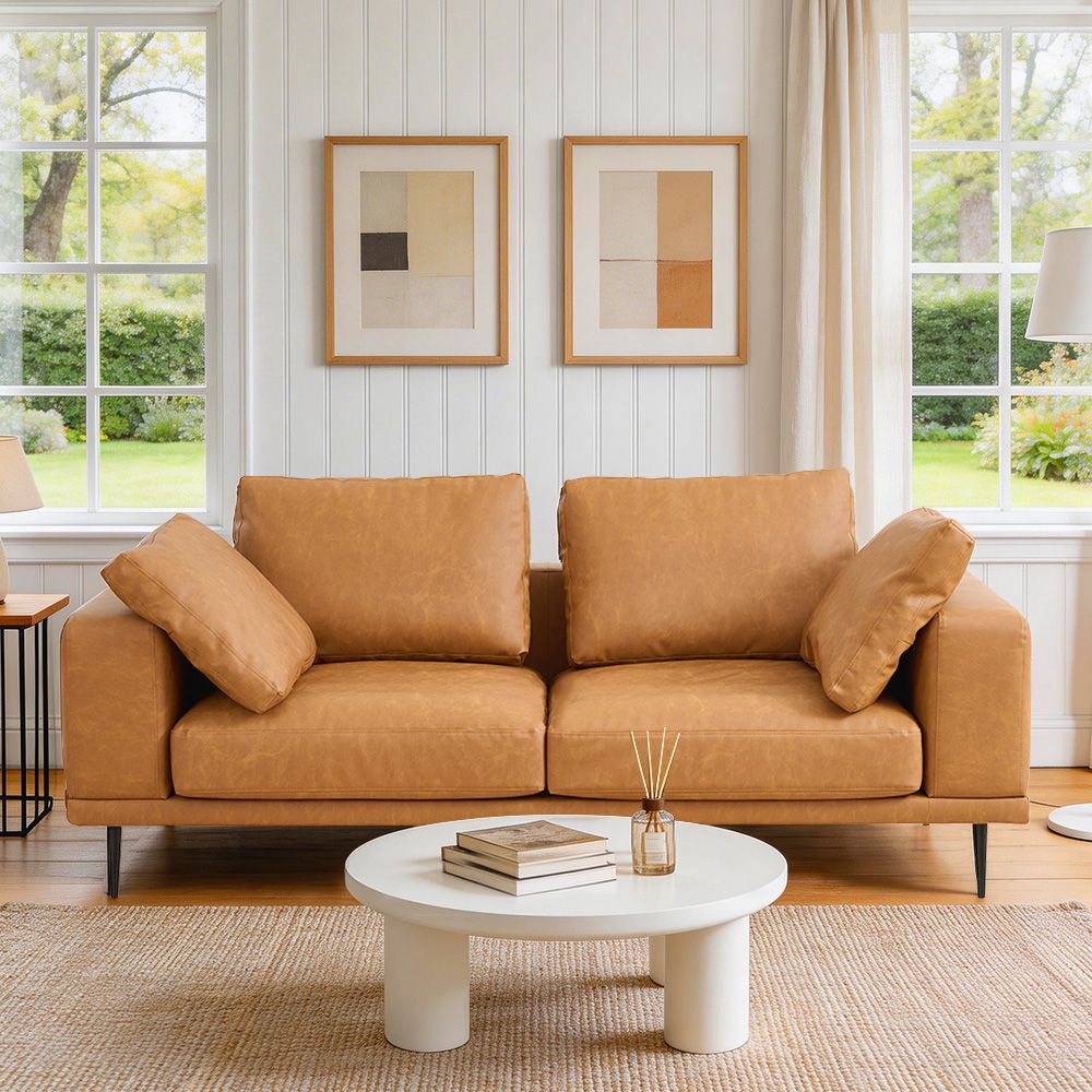 Vivienne Faux Leather 3 Seater Sofa