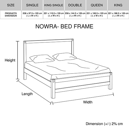 Lucas Bed Frame Oak King