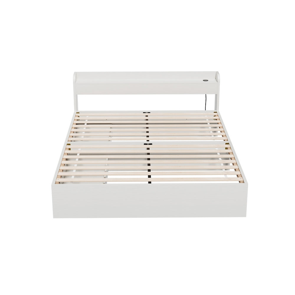 Cassandra 2 Drawer Double Bed Frame White