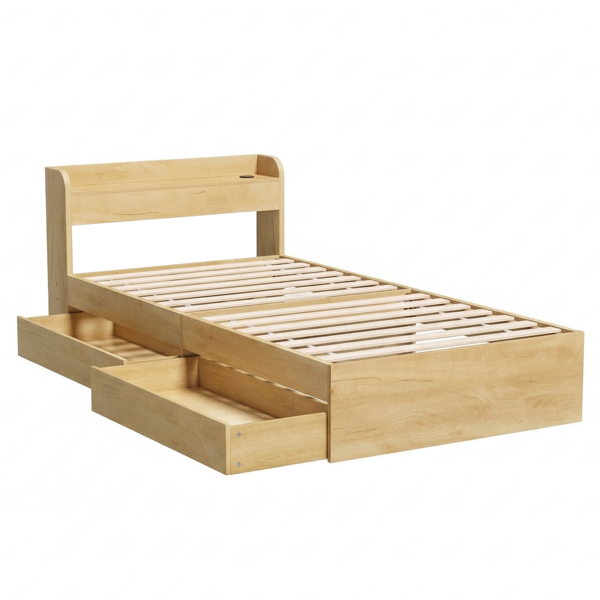 Cassandra 2 Drawer King Single Bed Frame Oak