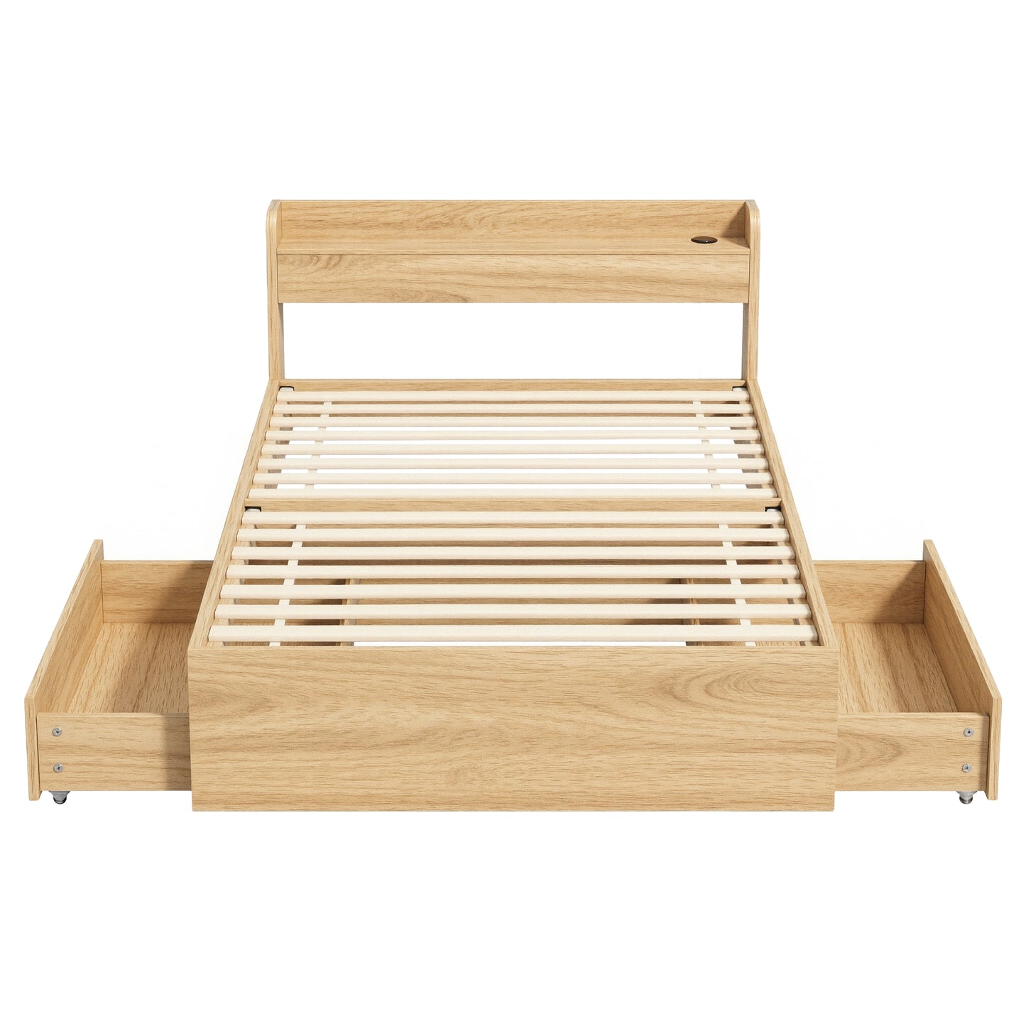Cassandra 2 Drawer Single Bed Frame Oak