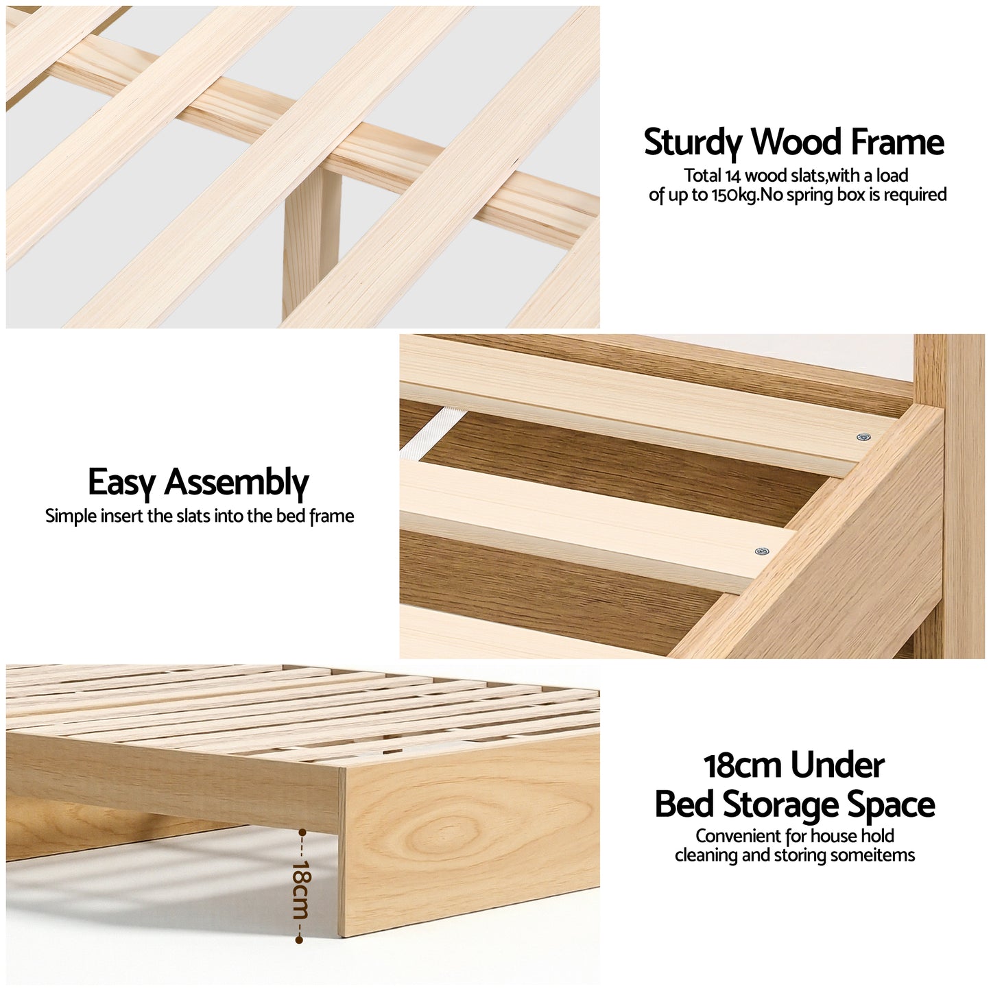 Cassandra 2 Drawer Single Bed Frame Oak