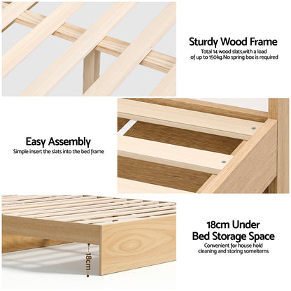Cassandra 2 Drawer Single Bed Frame Oak