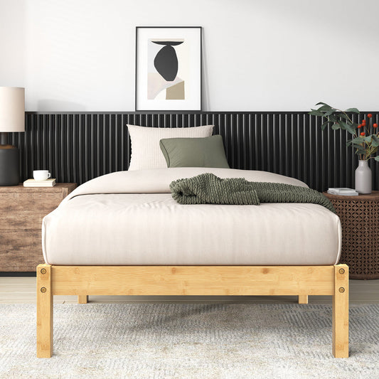 12in Bamboo Natural Bed Frame