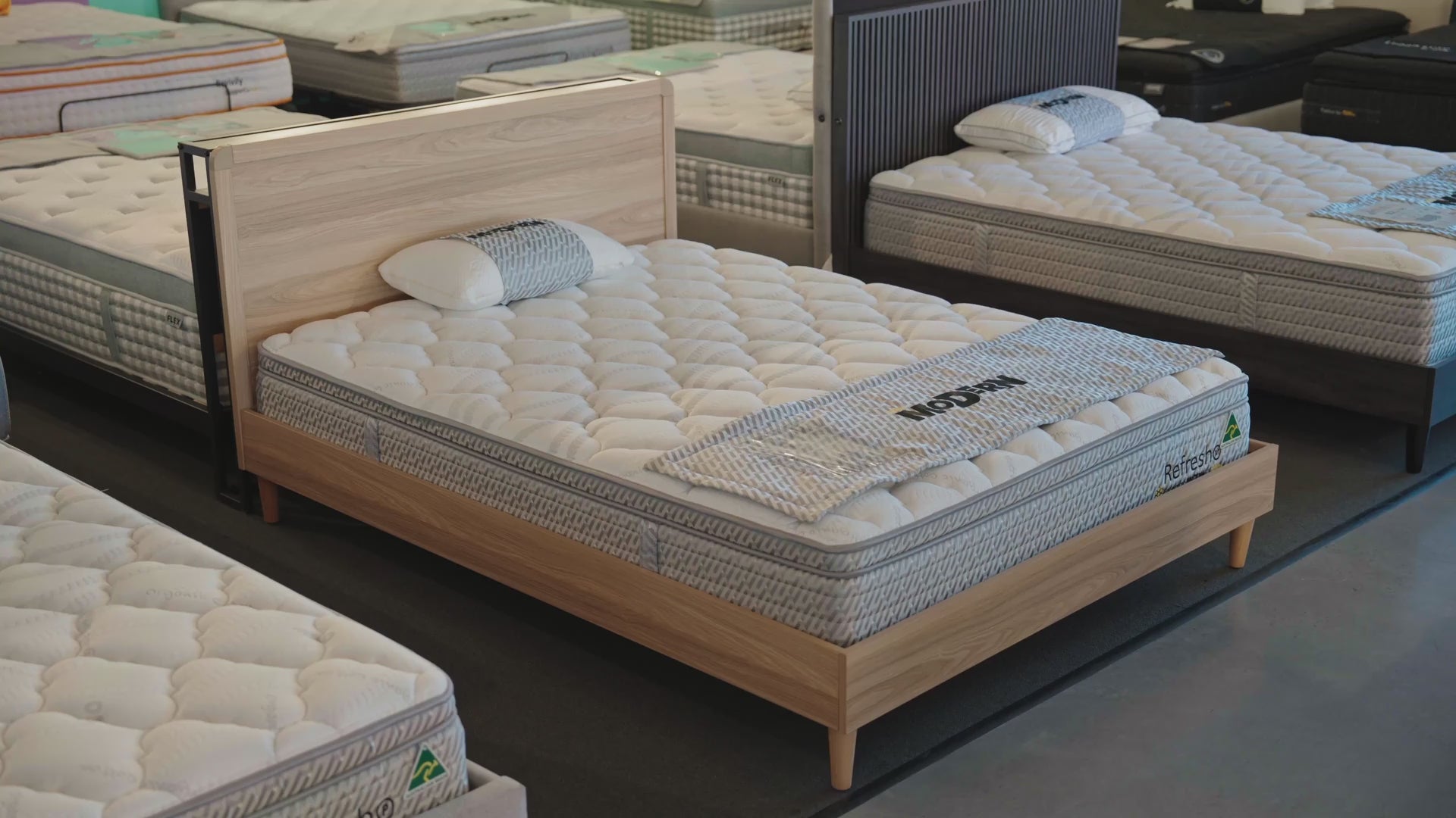 Load video: Refresh Medium Queen Mattress