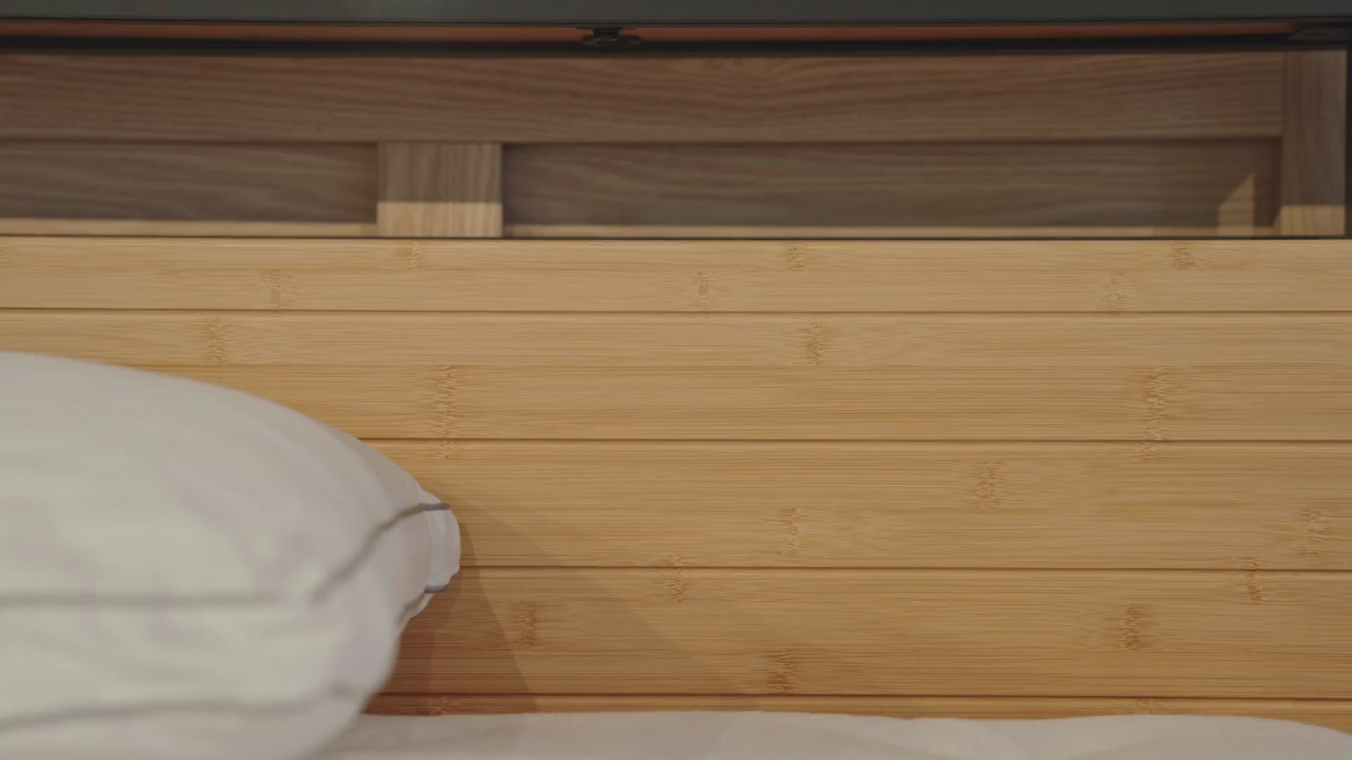 Load video: Ironline Bamboo King Single Bed Frame with USB