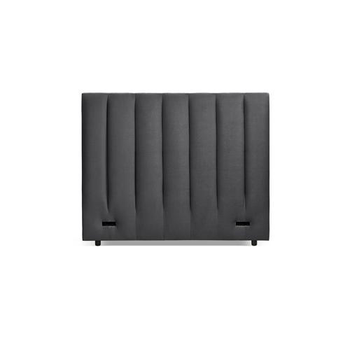 Premium Channel Upholstered Queen Bedhead Graphite