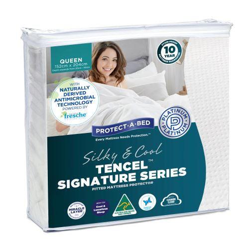 Silky Cool Tencel Queen Mattress Protector