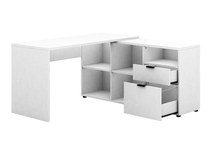 Rico 2 Drawer 5 Compartment Executive Desk White